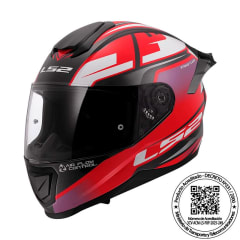 CASCO LS2 FF802 FLASH II IMPACT ROJO BLANCO