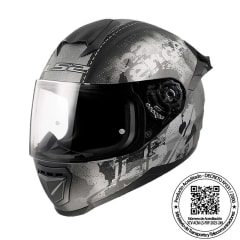 CASCO LS2 FF802 FLASH II POWER NEGRO SILVER