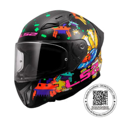 CASCO LS2 FF810 VIGO SPACE ATTACK NEGRO AMARILLO ROJO MATE