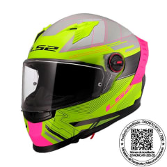 CASCO LS2 FF816 COSMOS DIGITAL AMARILLO GRIS ROSA