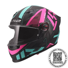 CASCO LS2 FF816 COSMOS PASKAL NEGRO ROSA MATE | SEGURIDAD, ESTILO Y TECNOLOGÍA