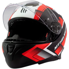 Casco de Moto MT Helmets Targo IVY D5 Rojo Mate