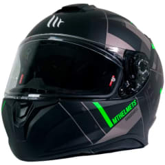 Casco de Moto MT Helmets Targo Veneris B6 Verde Fluor