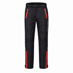 PANTALÓN LS2 CHART MUJER NEGRO ROJO | SEGURIDAD Y COMODIDAD PARA CADA DÍA