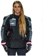 chaqueta mujer larga KMZ Sahara Negro Rosado