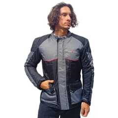 CHAQUETA TOURING WILD GRIS PARA MOTO | PROTECCIÓN, CONFORT Y VERSATILIDAD