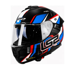 CASCO LS2 FF808 STREAM II TINUX NEGRO ROJO MATE | CERTIFICADO ECE 22.06