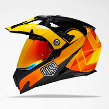 Casco Voss 601 D2 Multipropósito Naranjo (mica Transparente)