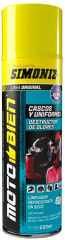 Limpiador desinfectante en seco para casco y equipo de moto simoniz motobien 220ml