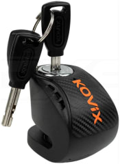 Candado Disco Moto Kovix Kns6 negro Pin 6mm Con Alarma 120db