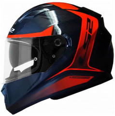 casco ls2 ff320 stream evo flaux negro rojo brillante