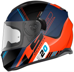 Casco Integral Ls2 Ff320 Stream Evo Sche azul naranjo