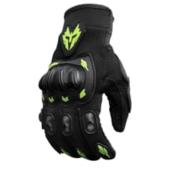 Guantes para moto jiaspeed st01 verde con protecciones