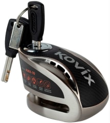 Candado disco para moto kovix knx10 metal con alarma 120db seguro de 10mm doble lock