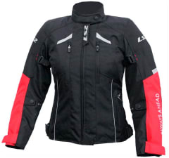 chaqueta ls2 serra lady rojo negro