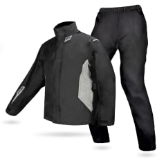 CONJUNTO TRAJE IMPERMEABLE ONES AGAIN SJ08 NEGRO GRIS WATERPROOF | PROTECCIÓN TOTAL CONTRA LA LLUVIA