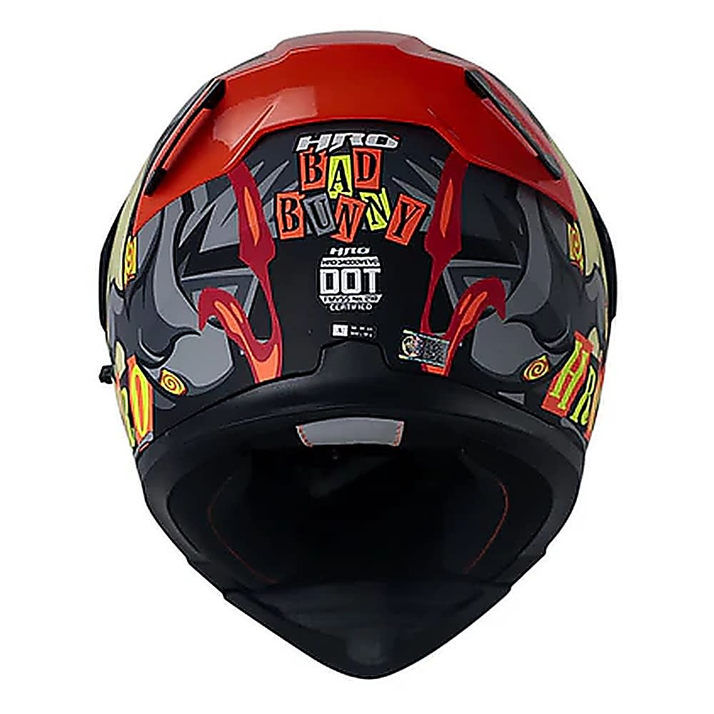 CASCO HRO 3400DV BAD BUNNY GRIS MATE NARANJA NEÓN | CASCO ABATIBLE CERTIFICADO DOT3