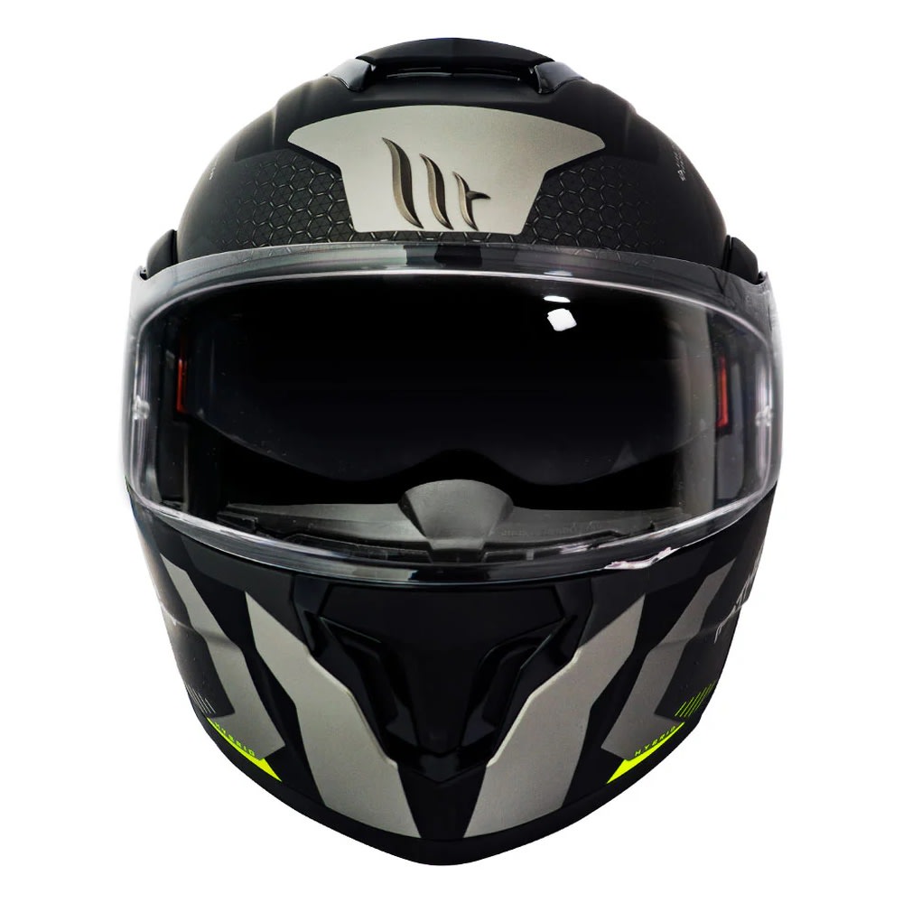 CASCO MT HELMETS ATOM SV HÍBRIDO F2 AMARILLO FLÚOR | CASCO ABATIBLE CERTIFICADO CON VISOR SOLAR4