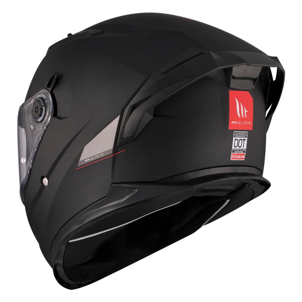 CASCO MT HELMETS BRAKER SV SOLID A1 NEGRO MATE | CASCO INTEGRAL CERTIFICADO ECE 22.065