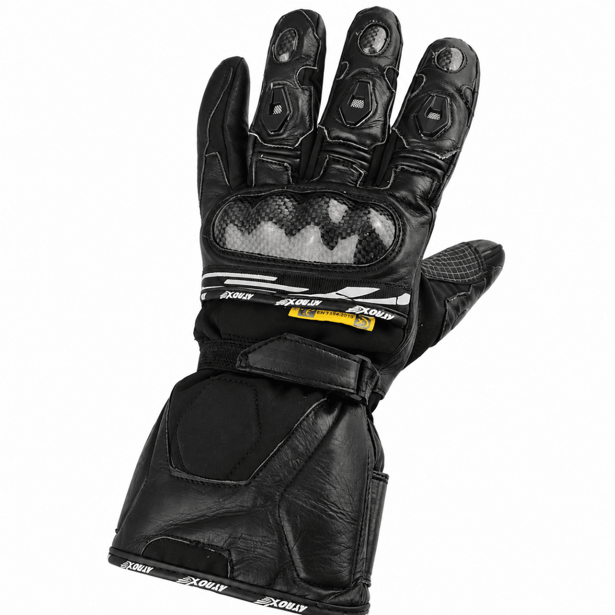 GUANTE ATROX TORINO CUERO Y TEXTIL NEGRO | PROTECCIÓN Y CONFORT PARA CADA RECORRIDO1