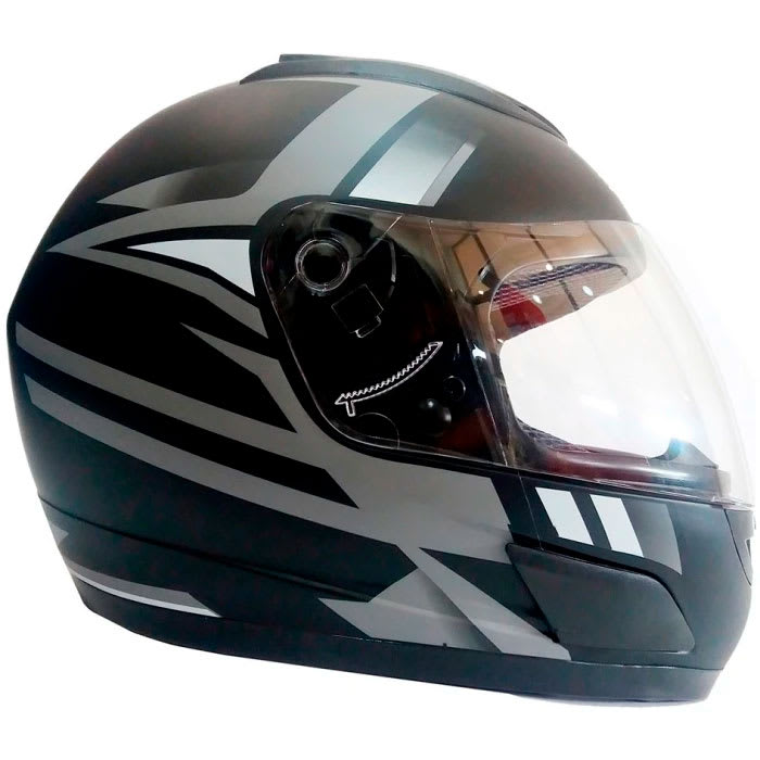 Casco Ghb 626 Integral Herro Negro Gris Matte2