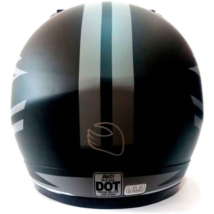 Casco Ghb 626 Integral Herro Negro Gris Matte3