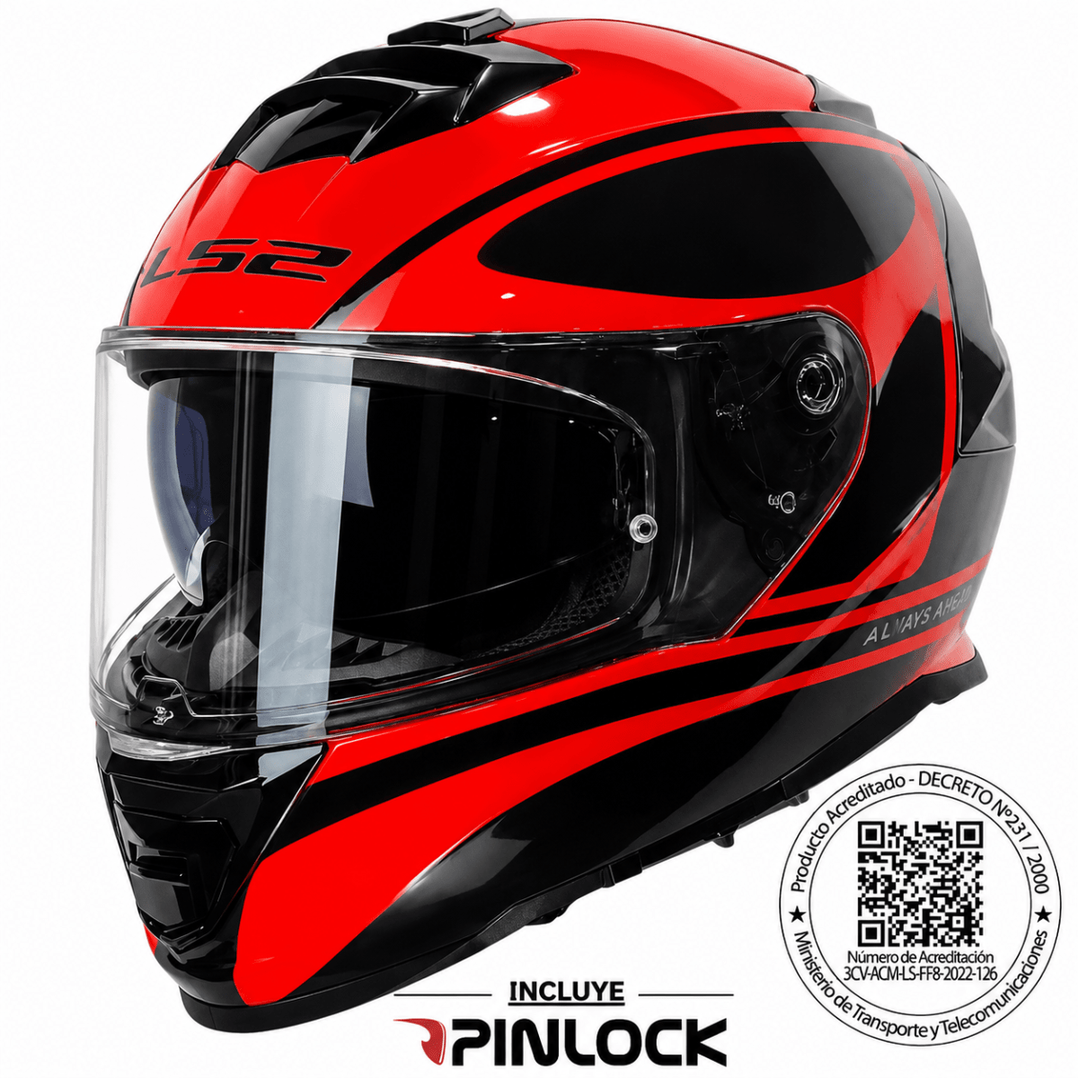 CASCO LS2 FF800 STORM II DODGER NARANJO | CERTIFICADO ECE 22.061
