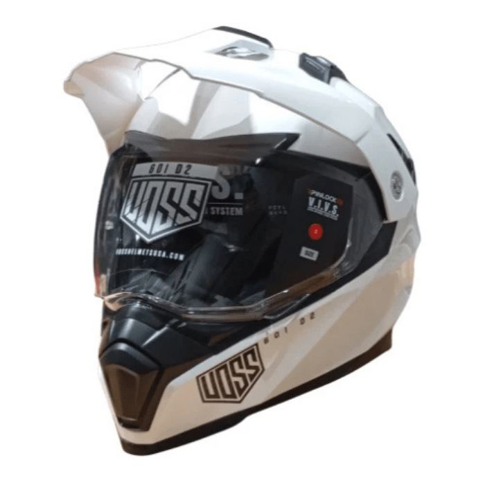 CASCO MOTO MULTIPROPÓSITO VOSS 601-D2 BLANCO CERTIFICADO ECE 22.05 DOT | HOMOLOGADO CHILE1