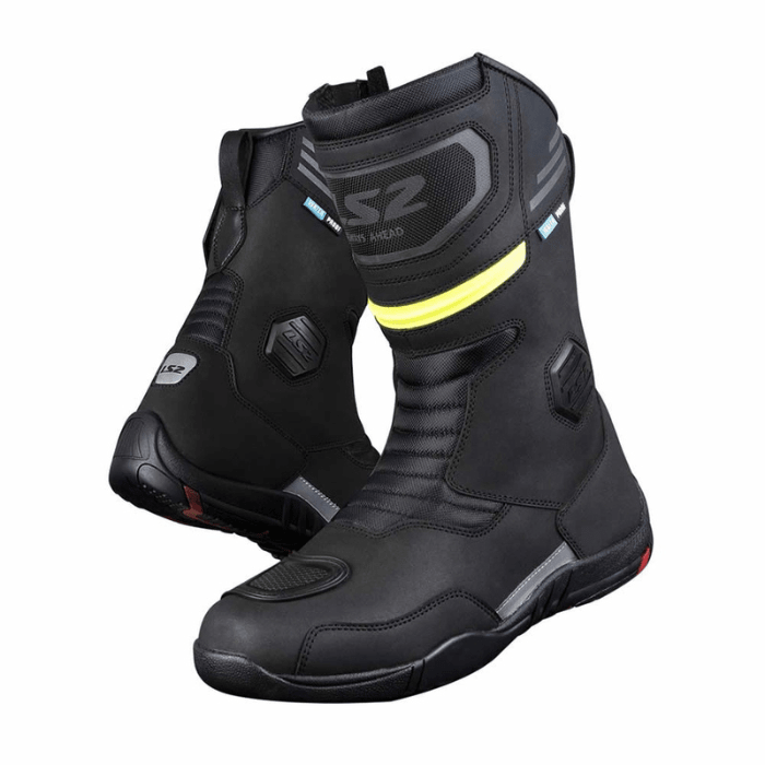 BOTA LS2 GOBY NEGRA AMARILLA WP HOMBRE2