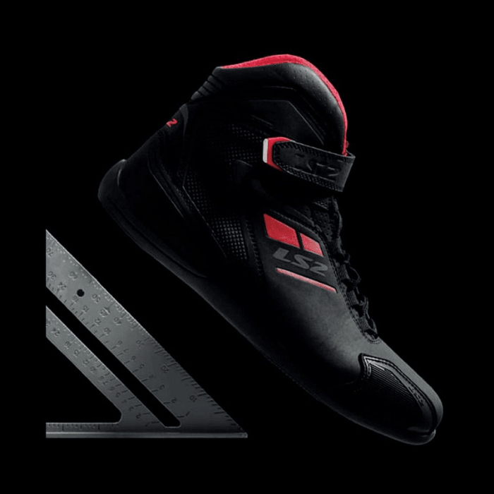 BOTA LS2 GARRA NEGRA ROJA HOMBRE2