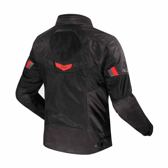 CHAQUETA LS2 GARDA AIR NEGRA ROJA2