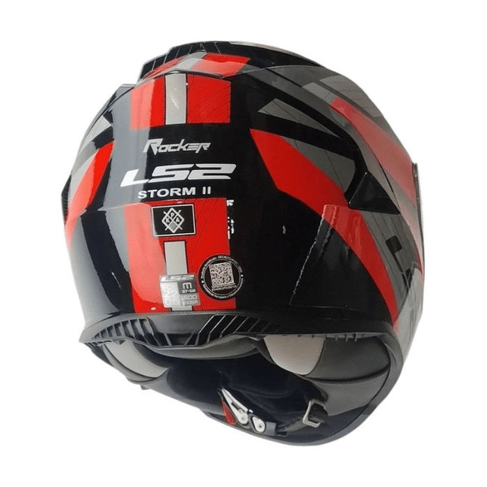 CASCO LS2 FF800 STORM II ROCKER SILVER ROJO2