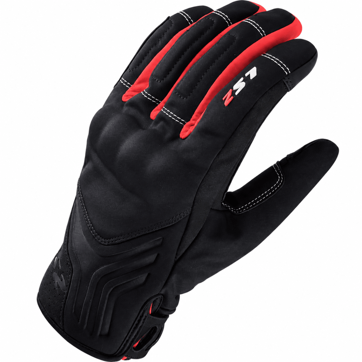GUANTE LS2 JET II NEGRO ROJO HOMBRE | PROTECCIÓN IMPERMEABLE PARA TODO CLIMA1