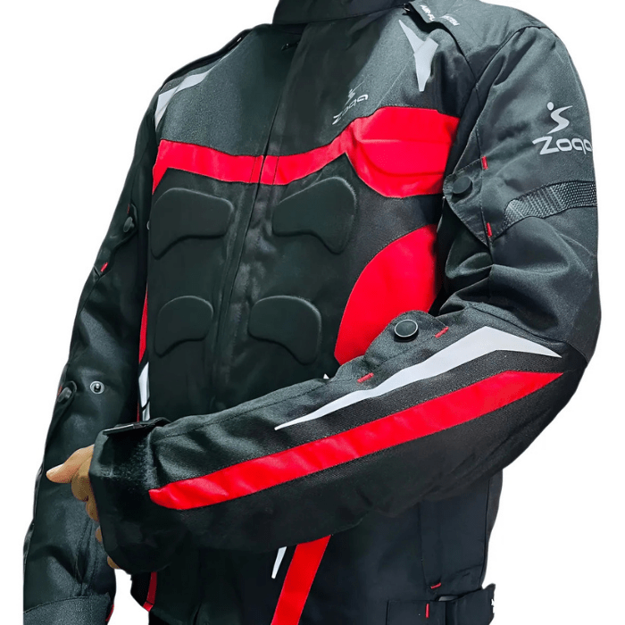 Chaquetas Para Motociclistas Safe Drive, Negra Rojo3