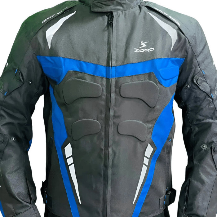 Chaquetas Moto Safe Drive negra azul3