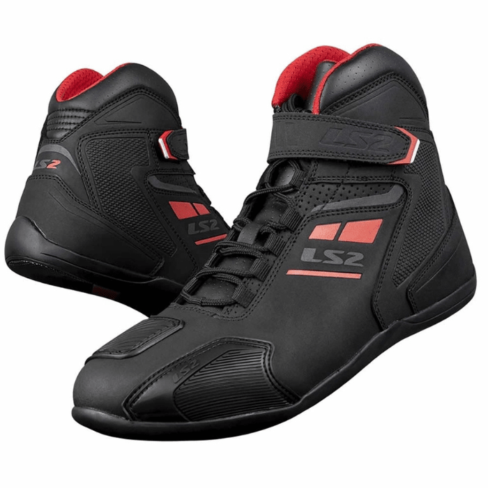 BOTA LS2 GARRA NEGRA ROJA HOMBRE3