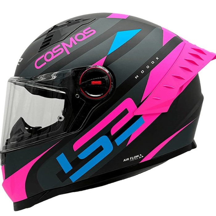 CASCO LS2 FF816 COSMOS MODOK NEGRO ROSA MATE3