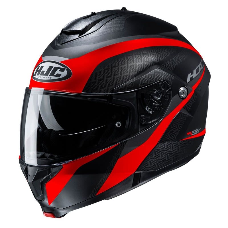 CASCO HJC C91 TALY MC1SF NEGRO ROJO | CASCO ABATIBLE CON VISOR SOLAR1