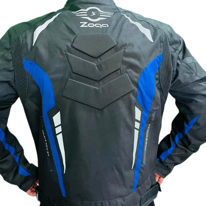 Chaquetas Moto Safe Drive negra azul4