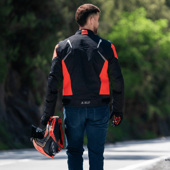 CHAQUETA LS2 ZOOM NEGRA ROJA4