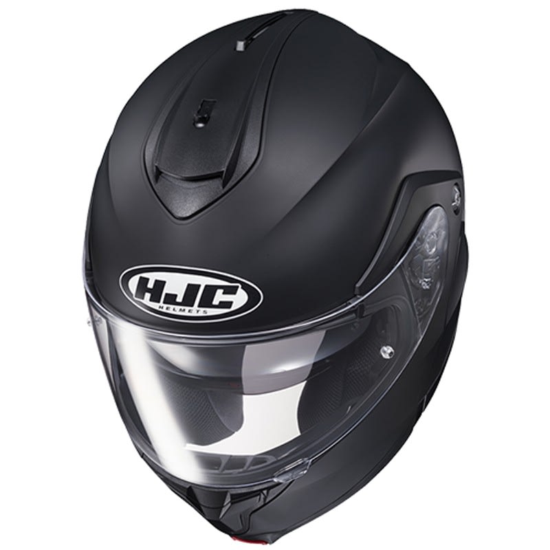 CASCO HJC C91N SOLID NEGRO MATE | CASCO ABATIBLE CON VISOR SOLAR Y PREPARADO PARA PINLOCK2