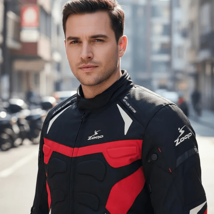 Chaquetas Para Motociclistas Safe Drive, Negra Rojo5