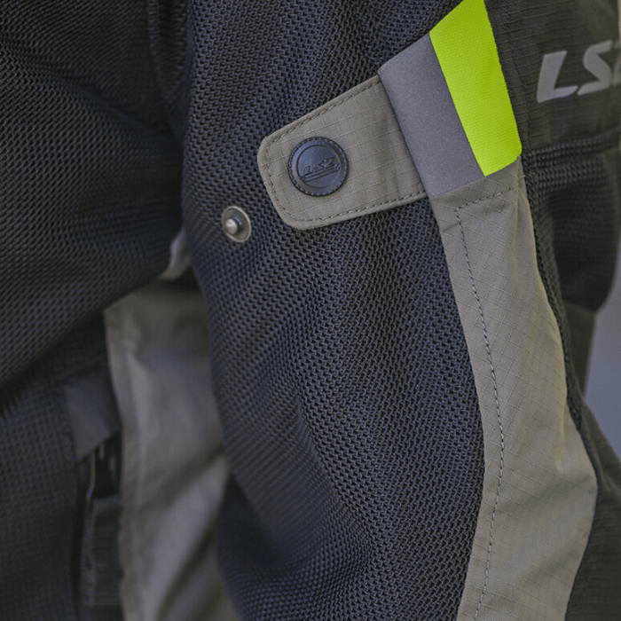 CHAQUETA LS2 GARDA AIR NEGRA ROJA5