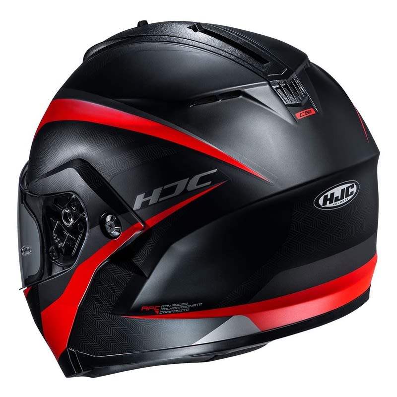 CASCO HJC C91 TALY MC1SF NEGRO ROJO | CASCO ABATIBLE CON VISOR SOLAR3
