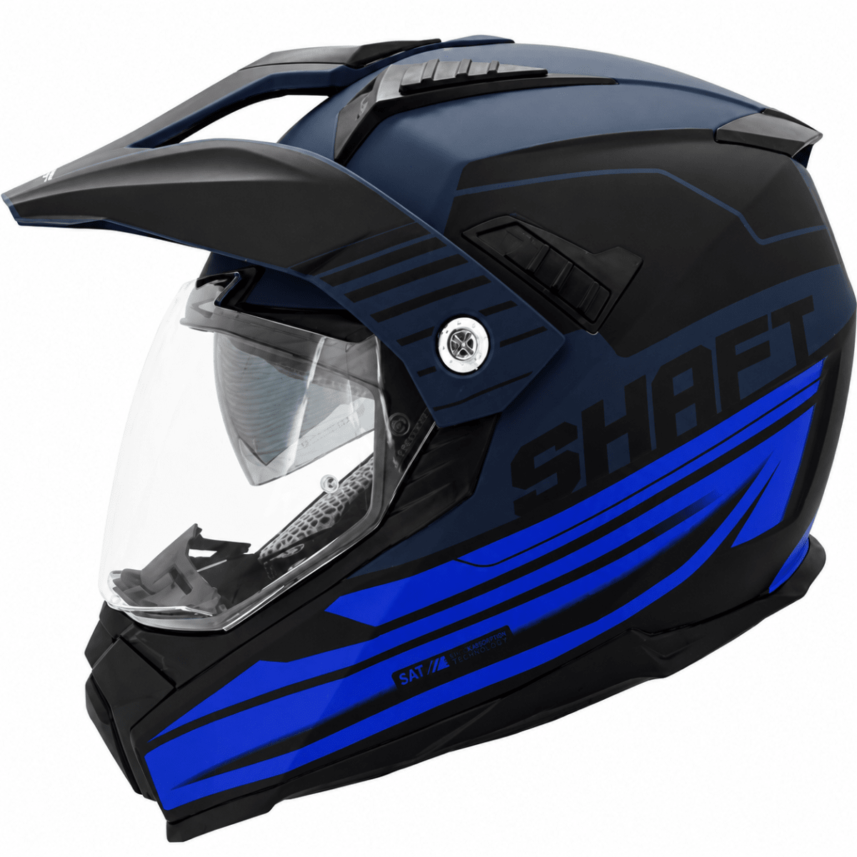 CASCO SHAFT MX-380 FADED AZUL | CASCO MULTIPROPÓSITO CON SUN VISOR CERTIFICADO1