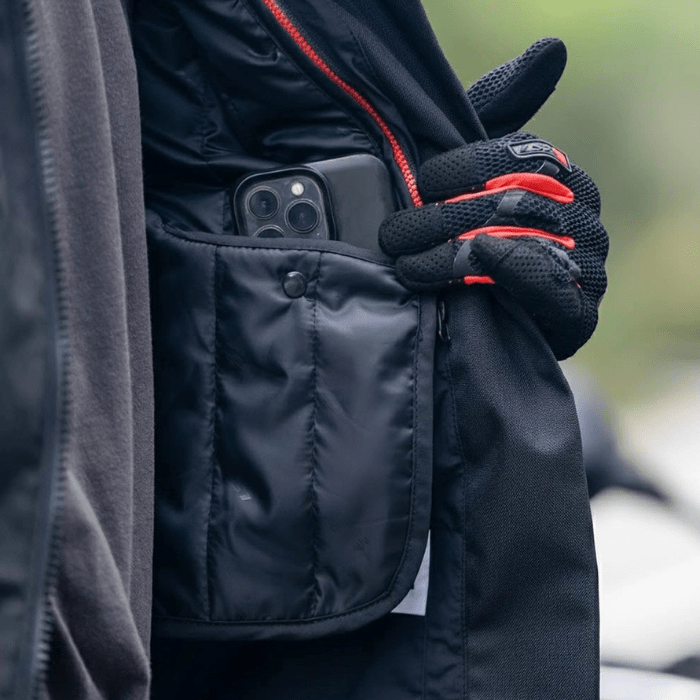 CHAQUETA LS2 ZOOM NEGRA ROJA6