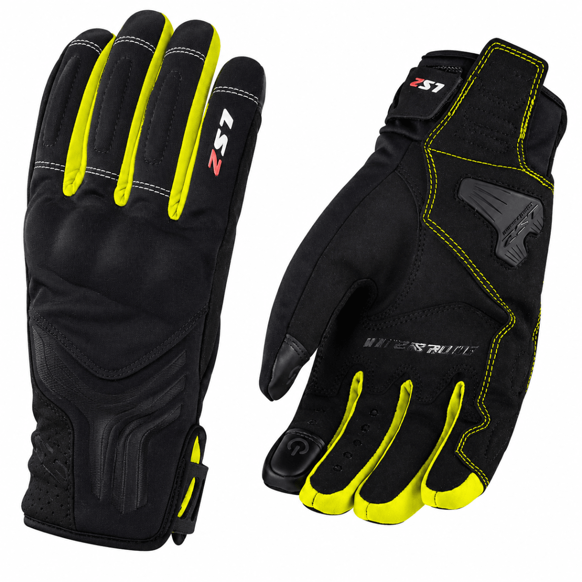 GUANTE LS2 JET II NEGRO AMARILLO HOMBRE | PROTECCIÓN IMPERMEABLE PARA TODO CLIMA2