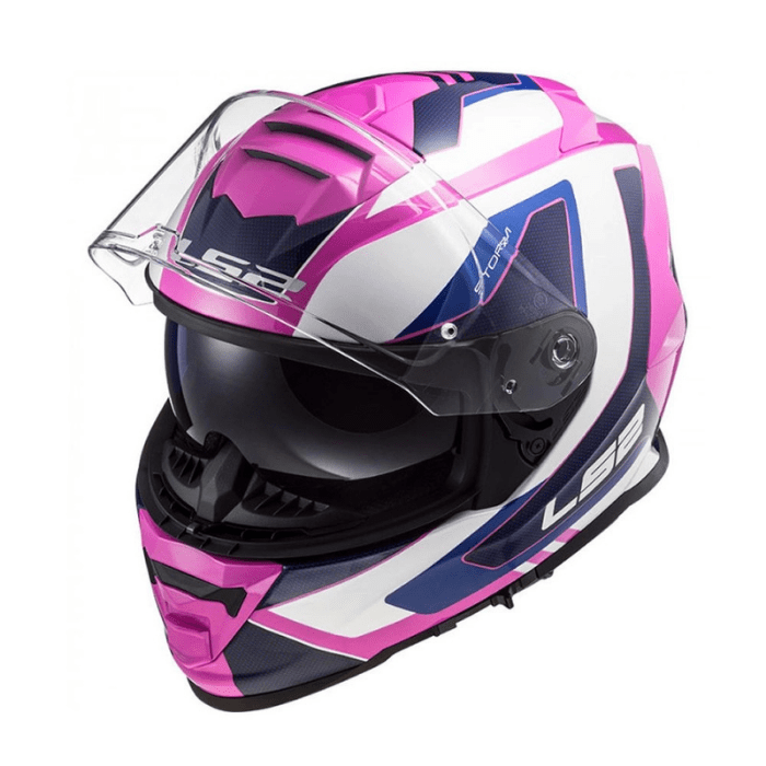 CASCO LS2 FF800 STORM II TECHY BLANCO ROSA7