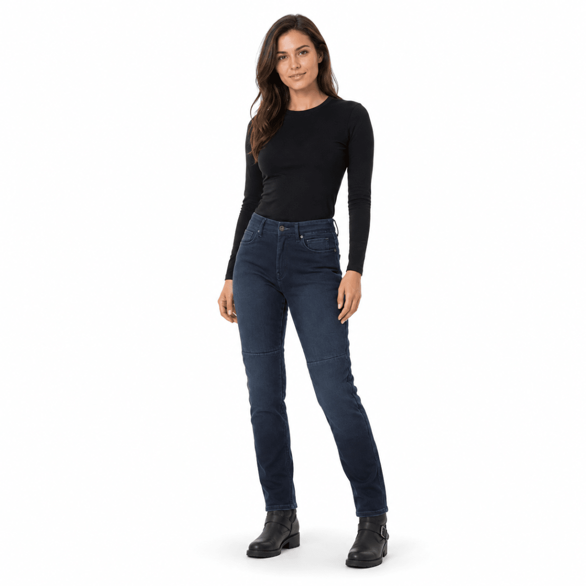JEANS PARA MOTO MUJER SEVENTY SD-PJ4 REGULAR AZUL OSCURO | ESTILO CASUAL3