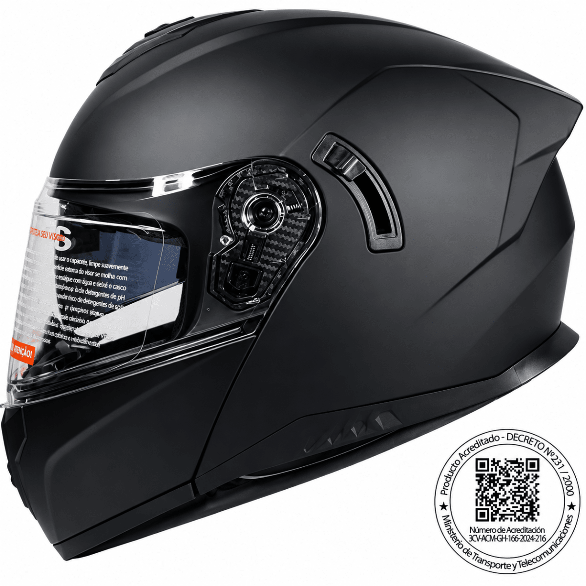 CASCO ABATIBLE GHB 166 NEGRO MATE | PROTECCIÓN Y CONFORT PARA CADA RUTA1